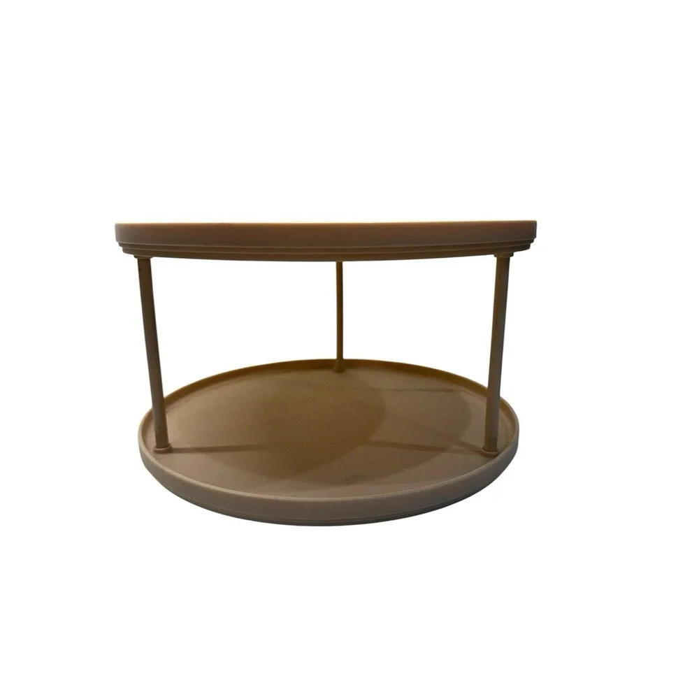 Vtg‎ Rubbermaid Lazy Susan 2 Tier Round Turntable 70s Spice Yellow Gold 2709